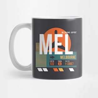 Melbourne (MEL) Airport Code Baggage Tag Mug